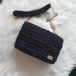 torebka na szydełku kuferek flower