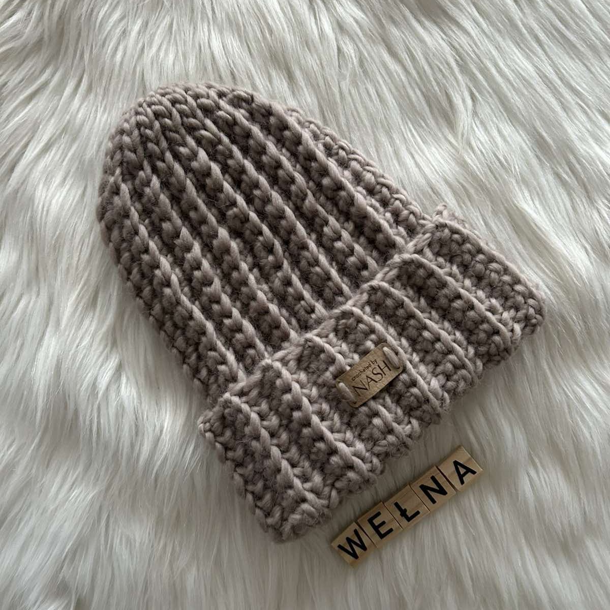 czapka zimowa handmade