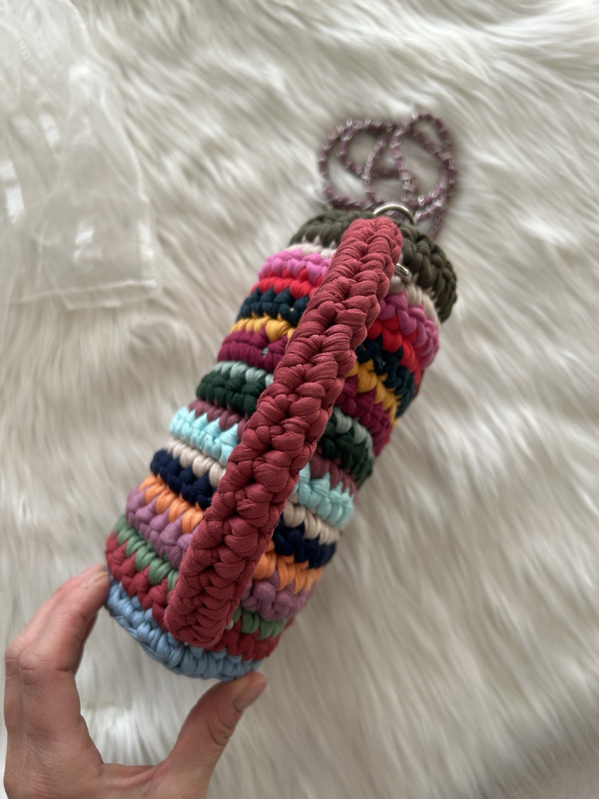 torebka na szydełku kuferek classic patchwork