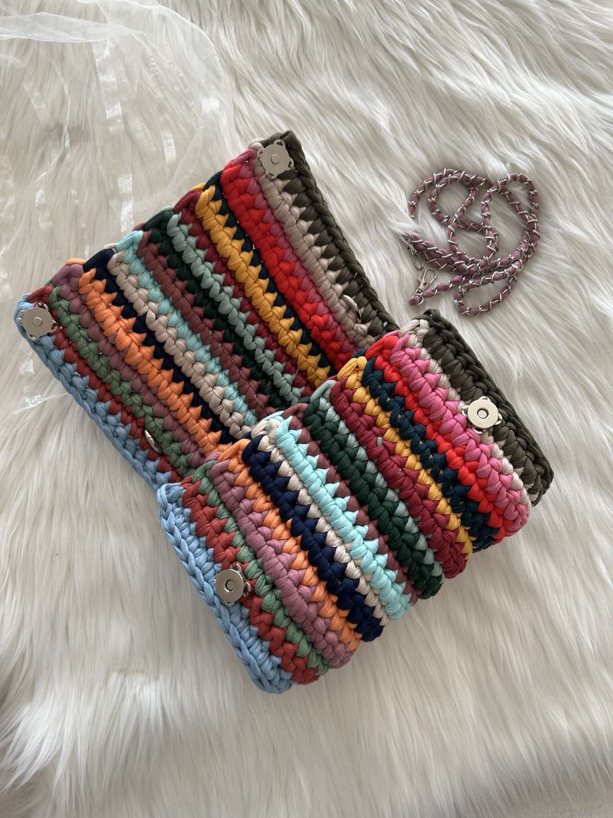 torebka na szydełku kuferek classic patchwork