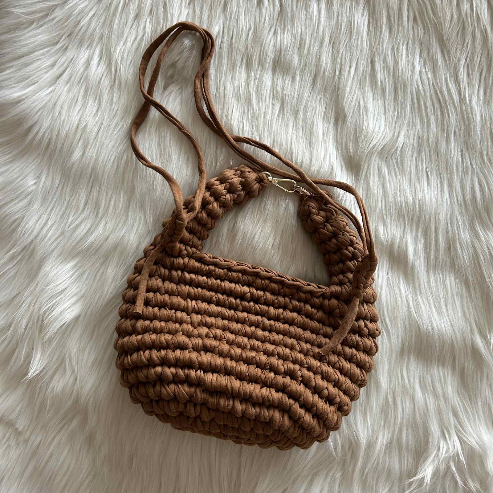 torebka na szydełku handmade mini egg bag