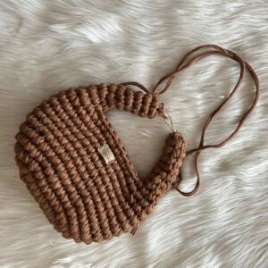 torebka na szydełku handmade mini egg bag