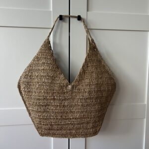 torebka na szydełku handmade rafia summer bag