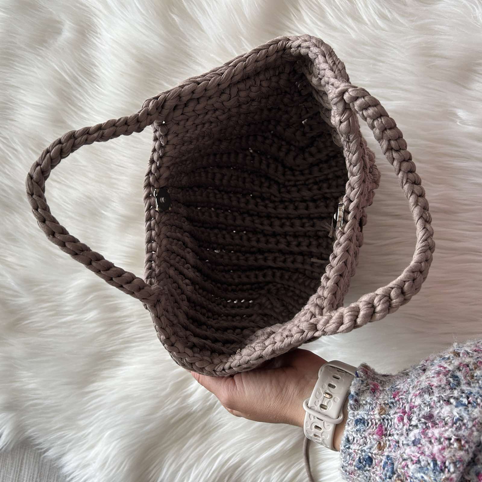 torebka na szydełku summer basket